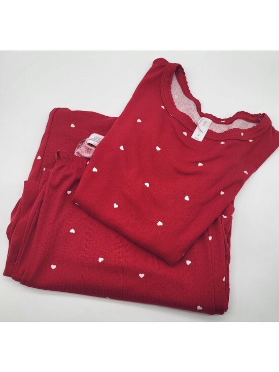 Auden Other - Auden Women's XXL Red with Hearts Pointelle Pajama Set Soft Loungewear Valentine